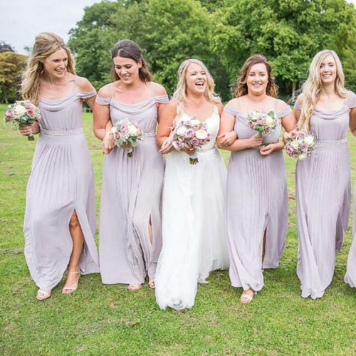 pale mauve bridesmaid dresses