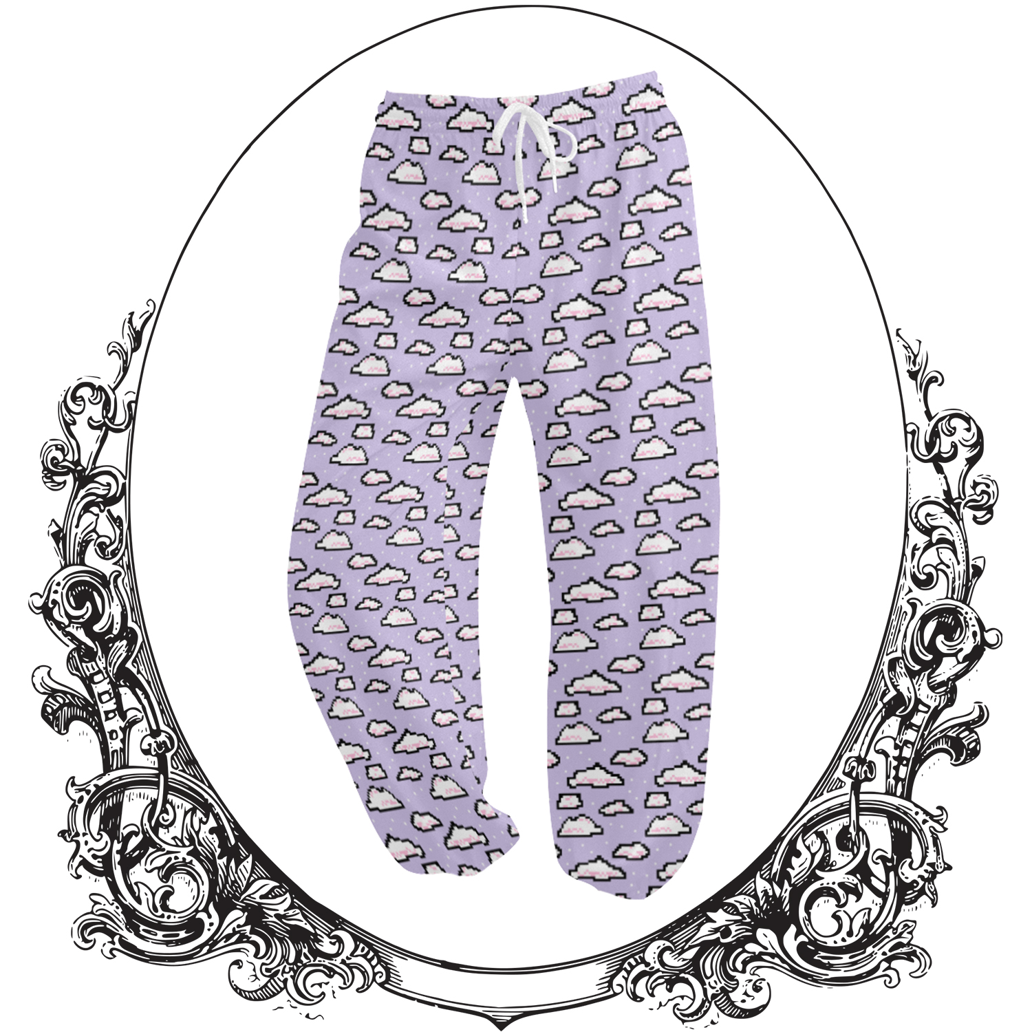 Pastel Night Clouds Pixel Art Harem Pants Decora Yumekawaii Harajuku Kawaii Fashion Pastels Pastelgrunge Minimalist Monstera Online Store Powered By Storenvy