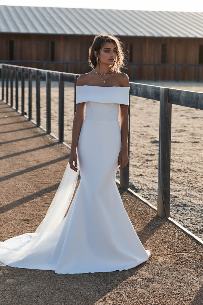 Sheath Satin Wedding Dress