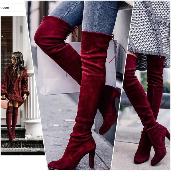 cheap burgundy boots