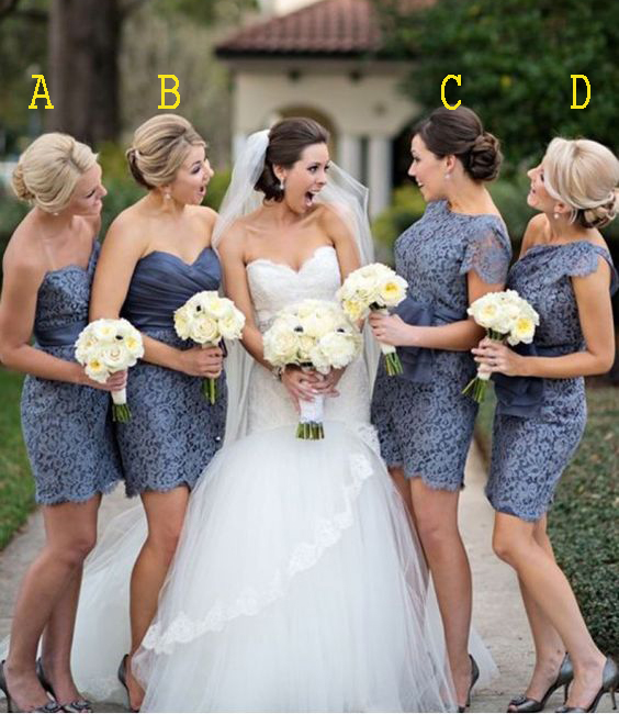 dark grey bridesmaid dresses