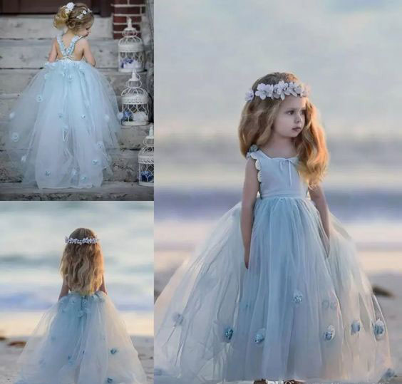floor length flower girl dresses with sleeves