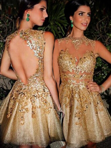 Gold Cocktail Dresses Evening