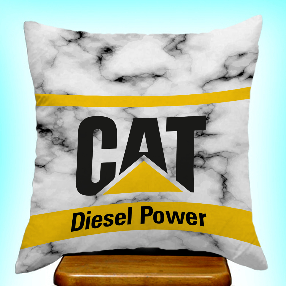 Caterpillar Logo Diesel Power Custom Design Print On Zipper Pillow