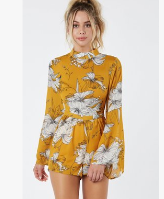 yellow jumpsuit long sleeve