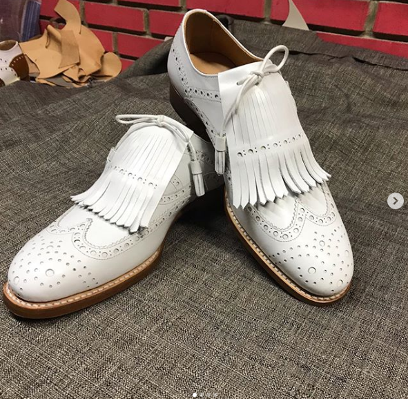 men's White Color Leather Fringe Shoes Men Dress Formal Wing Tip Brogue
