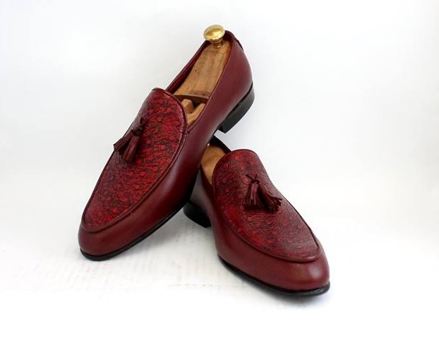 burgundy moccasins