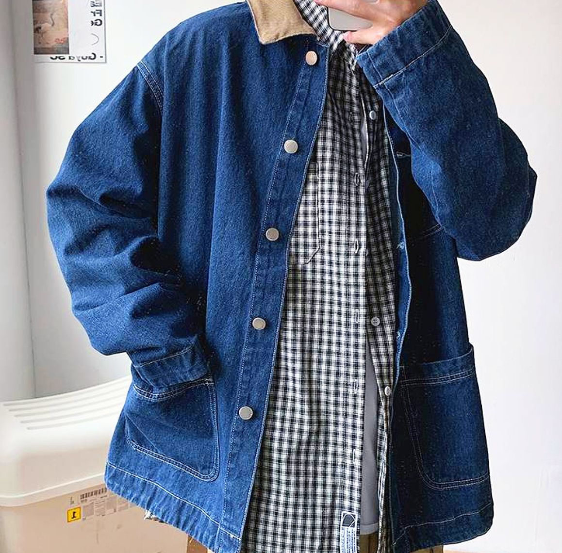 denim jacket cord collar