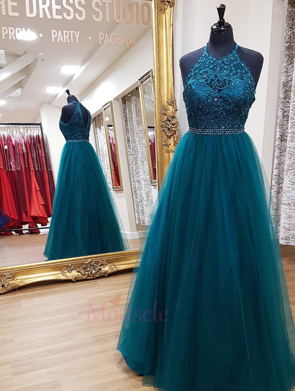 dark teal homecoming dress