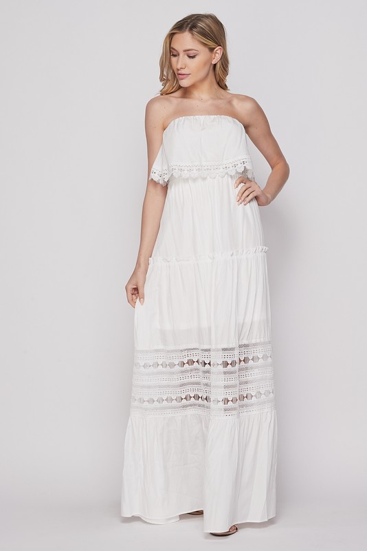 eyelet maxi dress