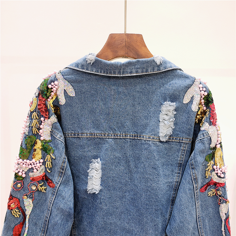 beaded jean jacket